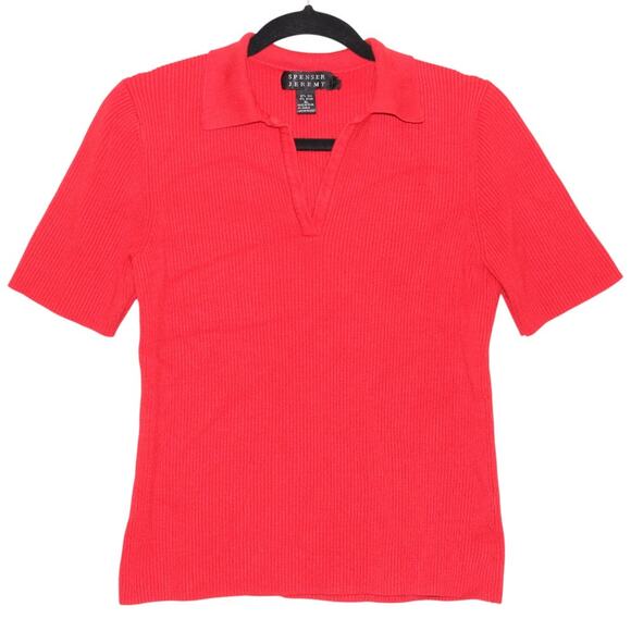 Vintage Spencer Jeremy Silk Blend Ribbed Sweater XL Red - Picture 2 of 7